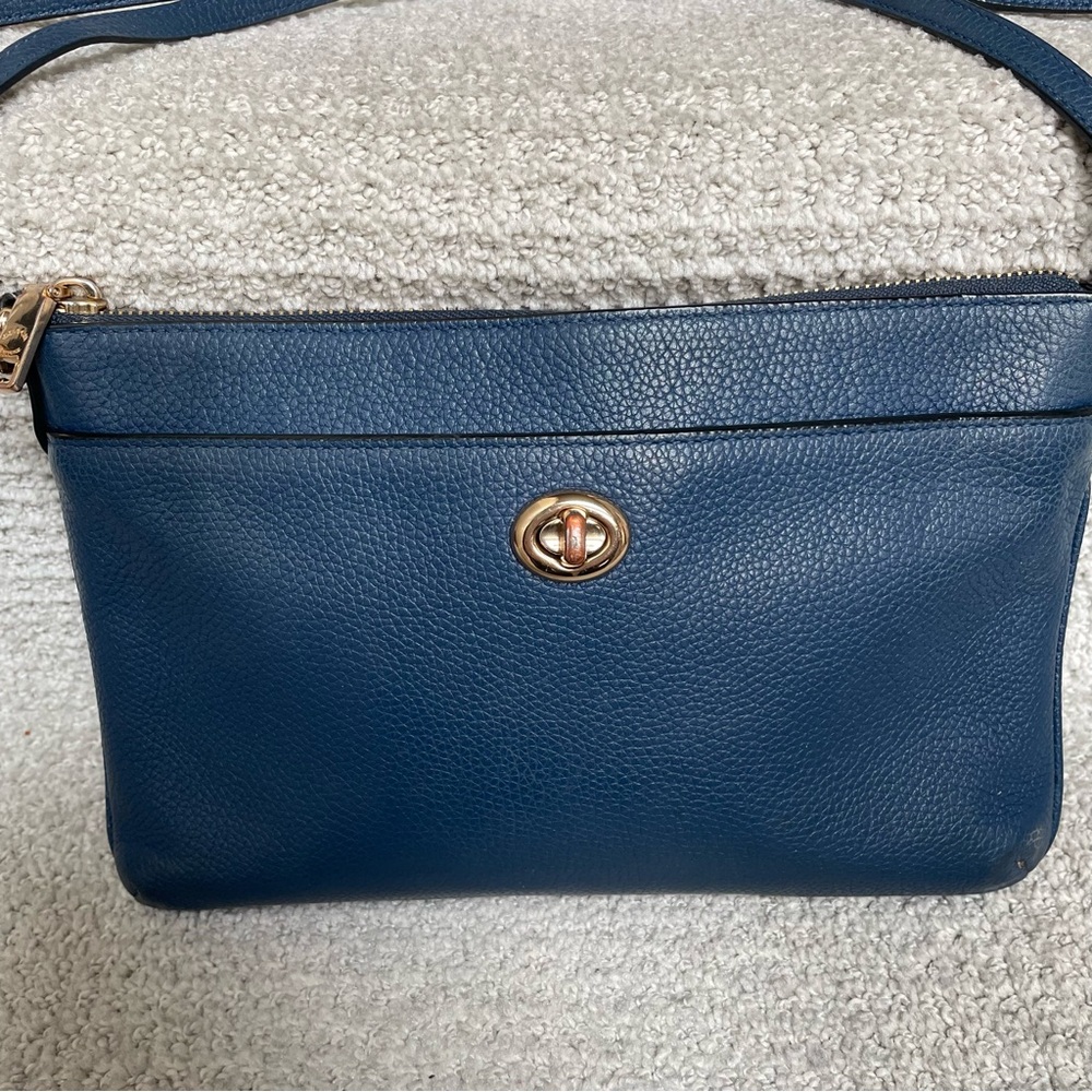 Coach Blue Leather Crossbody Bag - Picture 2 of 16
